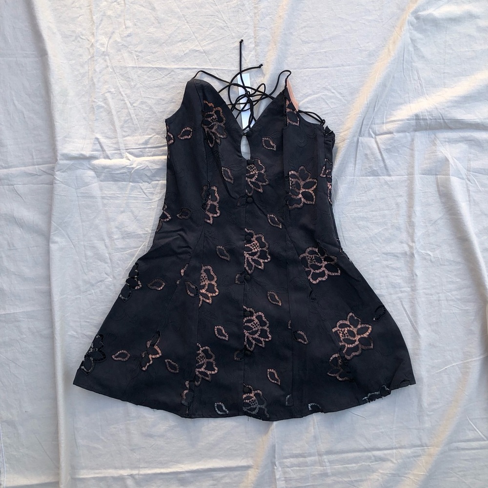 For Love and Lemons Renee Mini Black Dress
